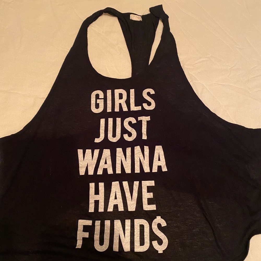Black Tank Top with Fun Slogan